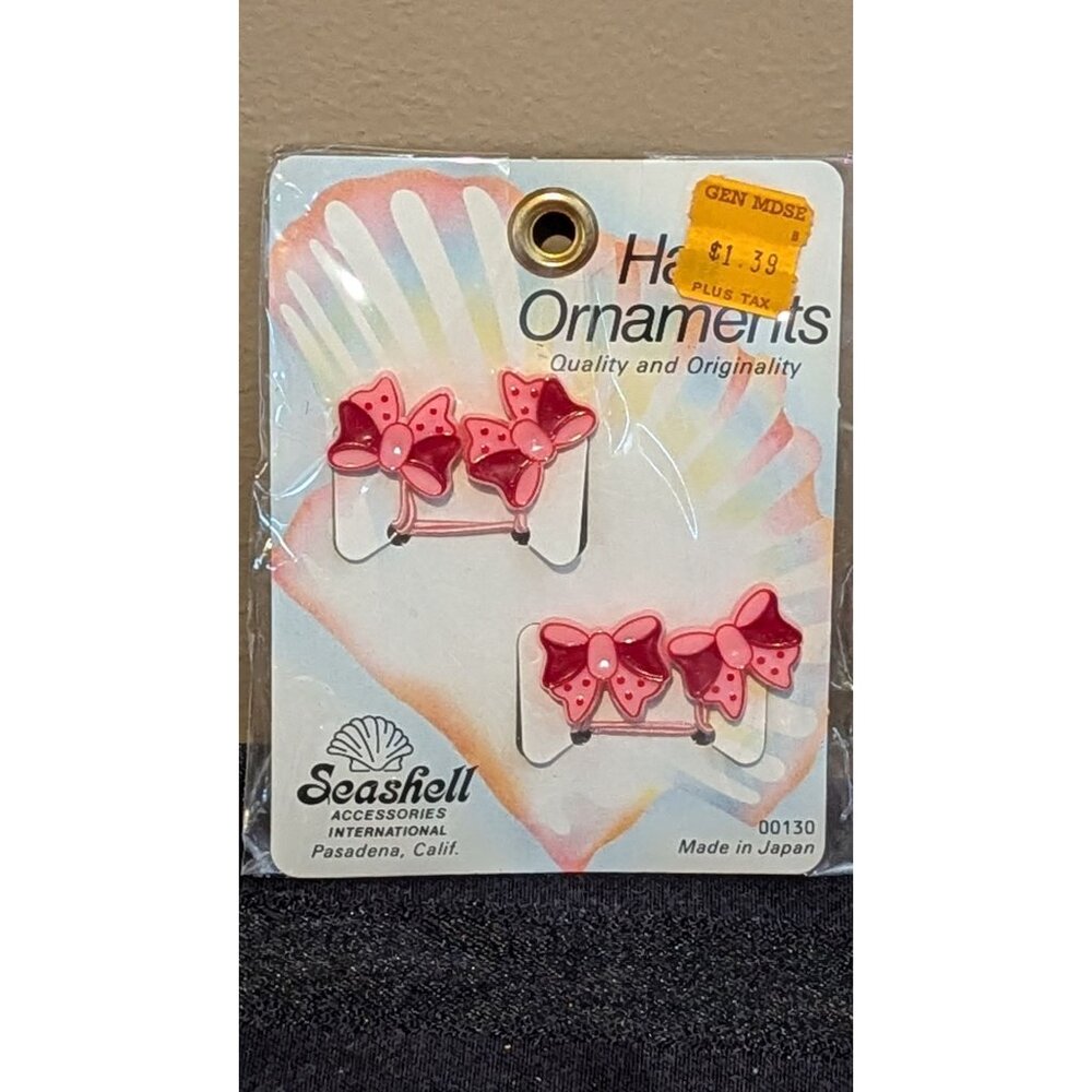 Vintage Seashell Accessories Hair Ornaments With Pink Bows